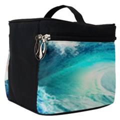 Tsunami Waves Ocean Sea Nautical Nature Water 8 Make Up Travel Bag (small) by Jancukart