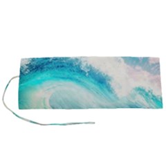 Tsunami Waves Ocean Sea Nautical Nature Water 8 Roll Up Canvas Pencil Holder (s) by Jancukart