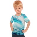 Tsunami Waves Ocean Sea Nautical Nature Water 8 Kids  Sports Tee View1