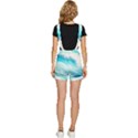 Tsunami Waves Ocean Sea Nautical Nature Water 8 Short Overalls View4