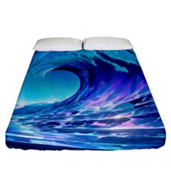 Tsunami Tidal Wave Ocean Waves Sea Nature Water 2 Fitted Sheet (california King Size)