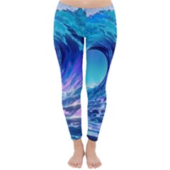 Tsunami Tidal Wave Ocean Waves Sea Nature Water 2 Classic Winter Leggings