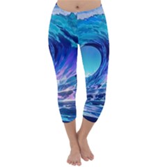 Tsunami Tidal Wave Ocean Waves Sea Nature Water 2 Capri Winter Leggings 