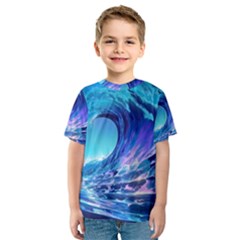 Tsunami Tidal Wave Ocean Waves Sea Nature Water 2 Kids  Sport Mesh Tee