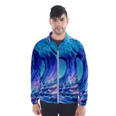 Tsunami Tidal Wave Ocean Waves Sea Nature Water 2 Men s Windbreaker