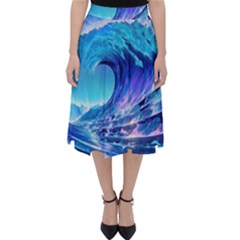 Tsunami Tidal Wave Ocean Waves Sea Nature Water 2 Classic Midi Skirt by Jancukart