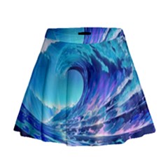 Tsunami Tidal Wave Ocean Waves Sea Nature Water 2 Mini Flare Skirt by Jancukart