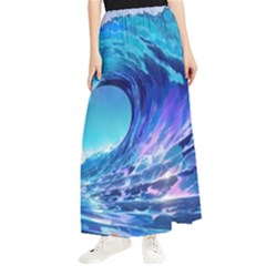 Tsunami Tidal Wave Ocean Waves Sea Nature Water 2 Maxi Chiffon Skirt by Jancukart