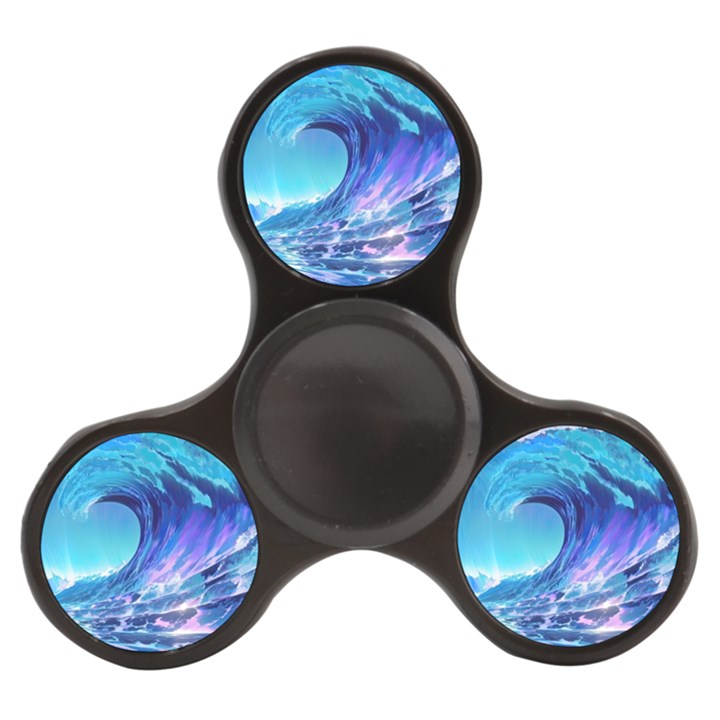 Tsunami Tidal Wave Ocean Waves Sea Nature Water 2 Finger Spinner