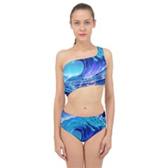 Tsunami Tidal Wave Ocean Waves Sea Nature Water 2 Spliced Up Two Piece Swimsuit by Jancukart