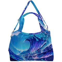 Tsunami Tidal Wave Ocean Waves Sea Nature Water 2 Double Compartment Shoulder Bag by Jancukart