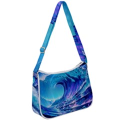 Tsunami Tidal Wave Ocean Waves Sea Nature Water 2 Zip Up Shoulder Bag by Jancukart