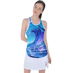 Tsunami Tidal Wave Ocean Waves Sea Nature Water 2 Racer Back Mesh Tank Top