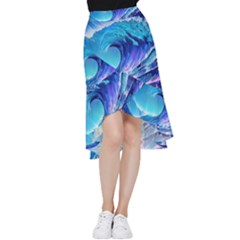 Tsunami Tidal Wave Ocean Waves Sea Nature Water 2 Frill Hi Low Chiffon Skirt by Jancukart