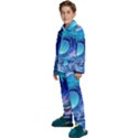 Tsunami Tidal Wave Ocean Waves Sea Nature Water 2 Kids  Long Sleeve Velvet Pajamas Set View2