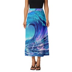 Tsunami Tidal Wave Ocean Waves Sea Nature Water 2 Classic Midi Chiffon Skirt by Jancukart