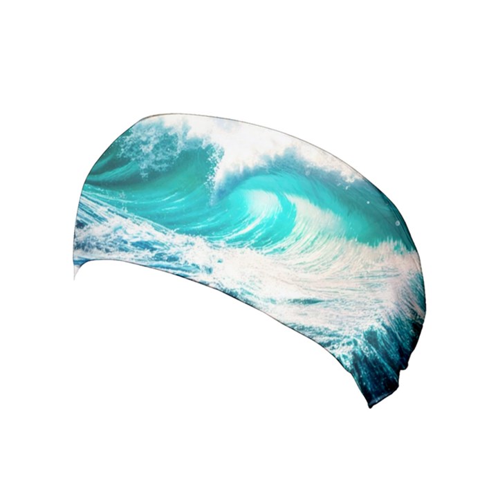 Tsunami Waves Ocean Sea Nautical Nature Water Blue Nature Yoga Headband