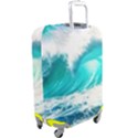 Tsunami Waves Ocean Sea Nautical Nature Water Blue Nature Luggage Cover (Large) View2