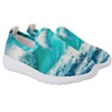 Tsunami Waves Ocean Sea Nautical Nature Water Blue Nature Kids  Slip On Sneakers View3