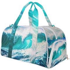 Tsunami Waves Ocean Sea Nautical Nature Water Blue Nature Burner Gym Duffel Bag