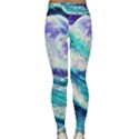 Tsunami Waves Ocean Sea Nautical Nature Water Classic Yoga Leggings View2