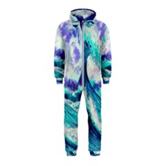 Tsunami Waves Ocean Sea Nautical Nature Water Hooded Jumpsuit (kids)