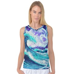 Tsunami Waves Ocean Sea Nautical Nature Water Women s Basketball Tank Top