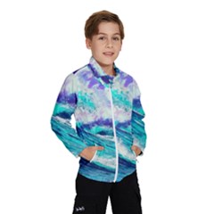 Tsunami Waves Ocean Sea Nautical Nature Water Kids  Windbreaker