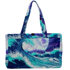 Tsunami Waves Ocean Sea Nautical Nature Water Canvas Work Bag