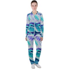 Tsunami Waves Ocean Sea Nautical Nature Water Casual Jacket And Pants Set