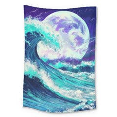 Tsunami Waves Ocean Sea Nautical Nature Water Large Tapestry