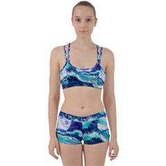 Tsunami Waves Ocean Sea Nautical Nature Water Perfect Fit Gym Set