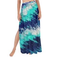 Tsunami Waves Ocean Sea Nautical Nature Water Maxi Chiffon Tie-up Sarong