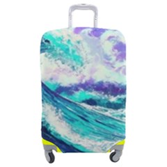 Tsunami Waves Ocean Sea Nautical Nature Water Luggage Cover (medium) by Jancukart