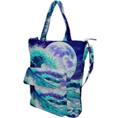 Tsunami Waves Ocean Sea Nautical Nature Water Shoulder Tote Bag