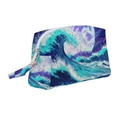 Tsunami Waves Ocean Sea Nautical Nature Water Wristlet Pouch Bag (medium) by Jancukart