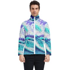 Tsunami Waves Ocean Sea Nautical Nature Water Men s Bomber Jacket