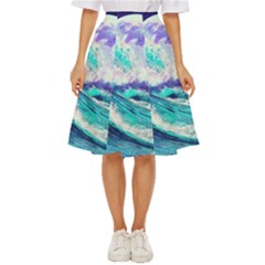 Tsunami Waves Ocean Sea Nautical Nature Water Classic Short Skirt by Jancukart