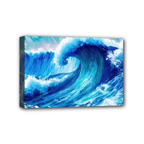 Tsunami Tidal Wave Ocean Waves Sea Nature Water 3 Mini Canvas 6  X 4  (stretched) by Jancukart