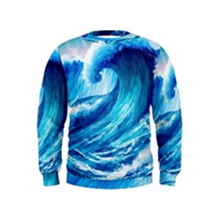 Tsunami Tidal Wave Ocean Waves Sea Nature Water 3 Kids  Sweatshirt by Jancukart