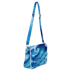 Tsunami Tidal Wave Ocean Waves Sea Nature Water 3 Shoulder Bag With Back Zipper by Jancukart