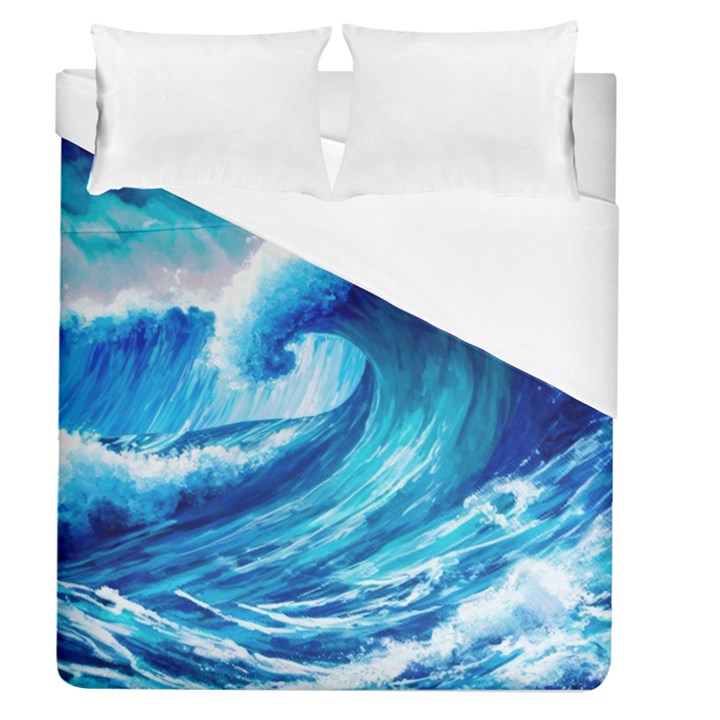 Tsunami Tidal Wave Ocean Waves Sea Nature Water 3 Duvet Cover (Queen Size)