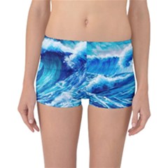 Tsunami Tidal Wave Ocean Waves Sea Nature Water 3 Reversible Boyleg Bikini Bottoms