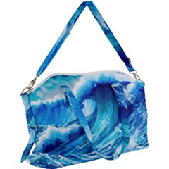 Tsunami Tidal Wave Ocean Waves Sea Nature Water 3 Canvas Crossbody Bag by Jancukart