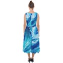 Tsunami Tidal Wave Ocean Waves Sea Nature Water 3 Midi Tie-Back Chiffon Dress View2