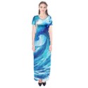 Tsunami Tidal Wave Ocean Waves Sea Nature Water 3 Short Sleeve Maxi Dress View1