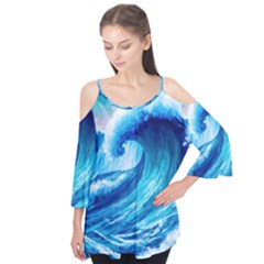 Tsunami Tidal Wave Ocean Waves Sea Nature Water 3 Flutter Tees