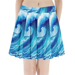 Tsunami Tidal Wave Ocean Waves Sea Nature Water 3 Pleated Mini Skirt by Jancukart