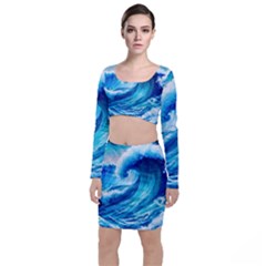 Tsunami Tidal Wave Ocean Waves Sea Nature Water 3 Top And Skirt Sets by Jancukart