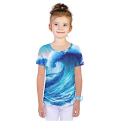 Tsunami Tidal Wave Ocean Waves Sea Nature Water 3 Kids  One Piece Tee